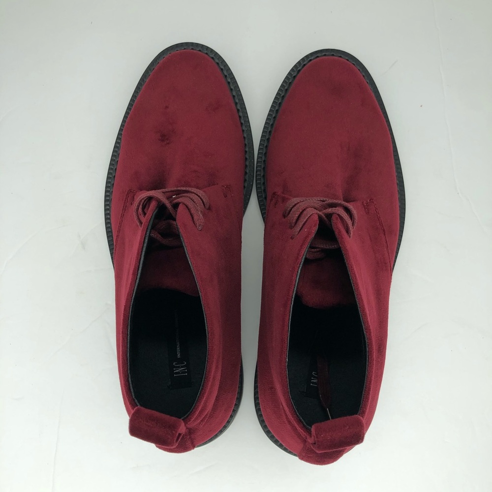 I.N.C mens Salem Velvet Burgundy Chukka Boot shoe - Picture 2 of 8
